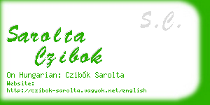 sarolta czibok business card